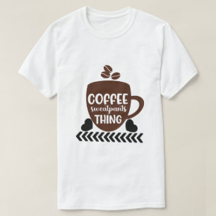 Camiseta Coisa de Calça de Moletom de Café
