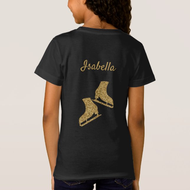 Camiseta Coisa de patinação no gelo skate brilho (Verso)