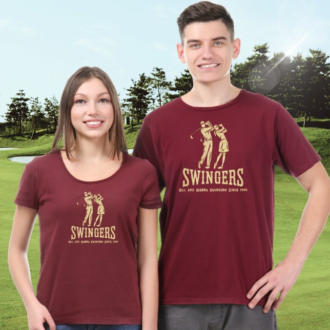 Camiseta Coisa de presente personalizada de golfe do Casal  (Criador carregado)
