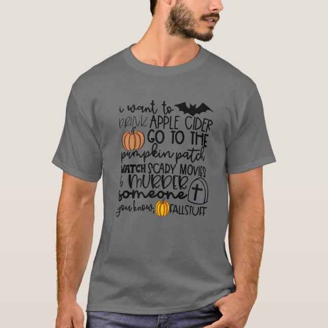 Camiseta Coisa Engraçada, Cabra De Maçã, Pumpkin Halloween (Frente)