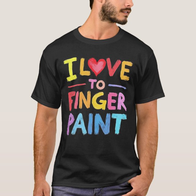 Camiseta Coisa Engraçada Eu Adoro Dedo Casais De Tinta (Frente)