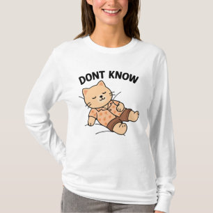 Camiseta Coisa Engraçada para Gatos - Não Conheça o Humor P