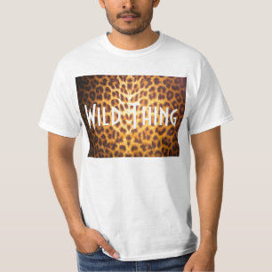 Camiseta COISA SELVAGEM no T do impressão do leopardo
