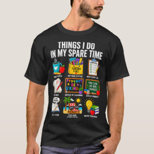 Camiseta Coisas a fazer no tempo livre vida de professor sa