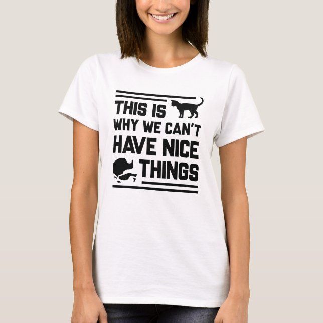 Camiseta Coisas bonitas de Gato (Frente)