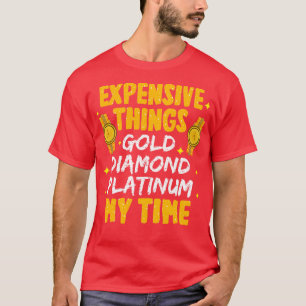 Camiseta Coisas Caras, Dourado Diamante Platinum Meu Tempo
