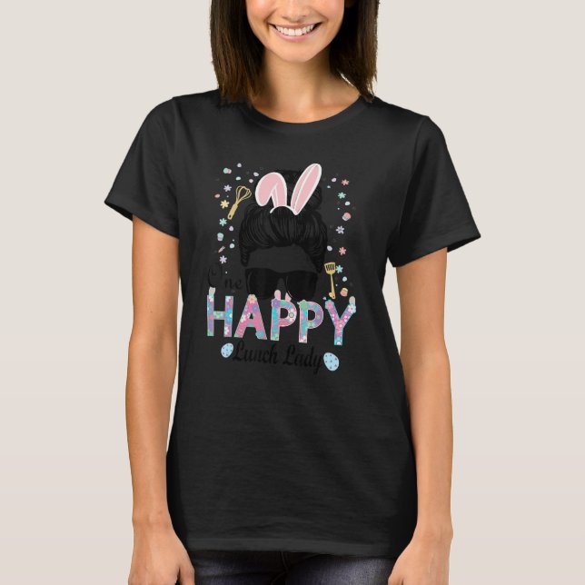 Camiseta Coisas da cantina Uma Páscoa de almoço feliz (Frente)