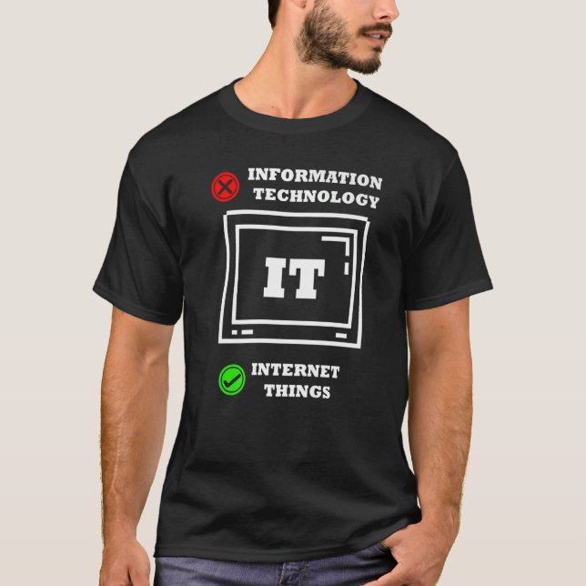 Camiseta Coisas da Internet Programador de computador Tecno (Frente)