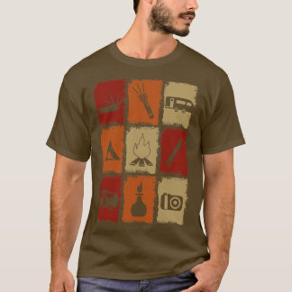 Camiseta Coisas de acampamento retrô 2