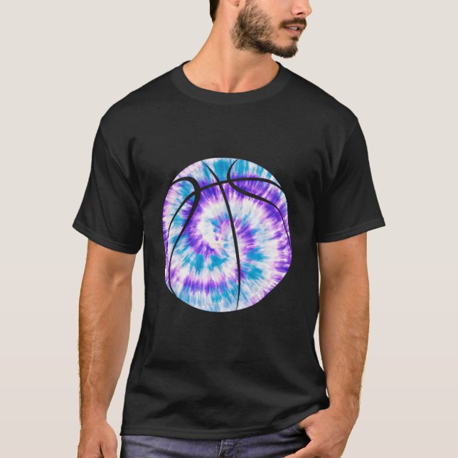 Camiseta Coisas De Basquete, Tie Dye Para Um Jogador (Frente)