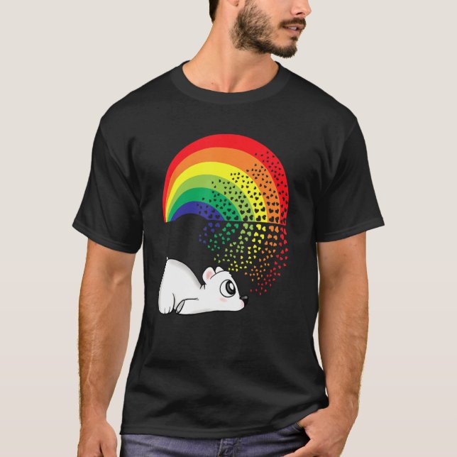 Camiseta Coisas De Lgbtqia De Urso Polar Cortado Para Adole (Frente)