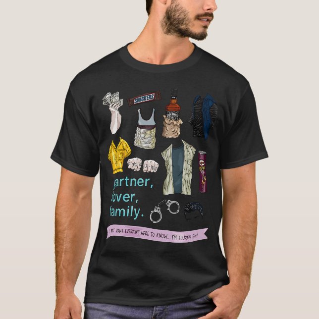 Camiseta Coisas de Mickey Milkovich Flatlay - cor (Frente)