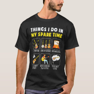 Camiseta Coisas de Música de Guitarra que Faço no Meu Tempo