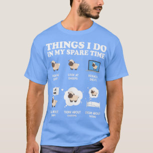 Camiseta Coisas De Ovelha Bonitas Que Faço Em Minhas Ovinos