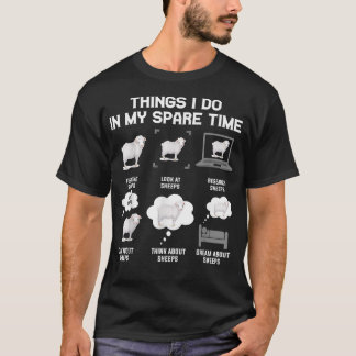 Camiseta Coisas de Ovelha que Eu Faço no Meu Tempo Livre Fa
