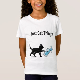 Camiseta Coisas engraçadas de 'Apenas Gatos' Gato Preto Der