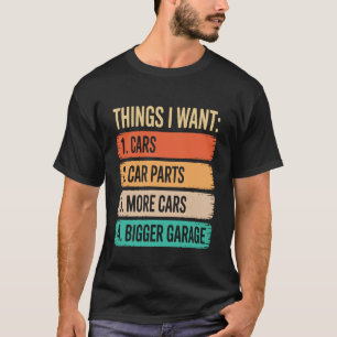 Camiseta Coisas engraçadas de mecânico que eu quero Peças d