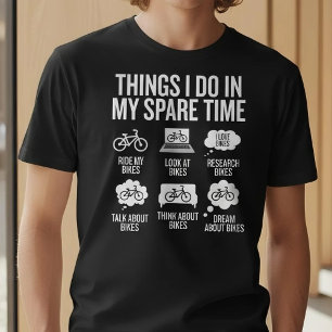 Camiseta Coisas Engraçadas que Faço no Meu Tempo Livre Cicl