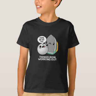 Camiseta Coisas Ferro Funcionando Engraçado Ferro Pun Escur