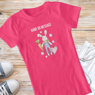 Camiseta Coisas Fofas Coelho de Pelúcia Meninas