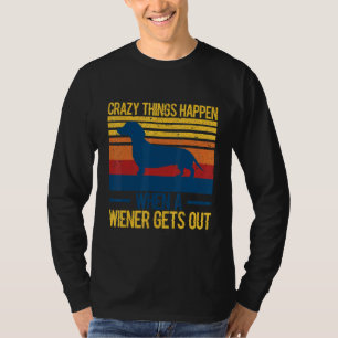 Camiseta Coisas loucas acontecem quando um cachorro-quente