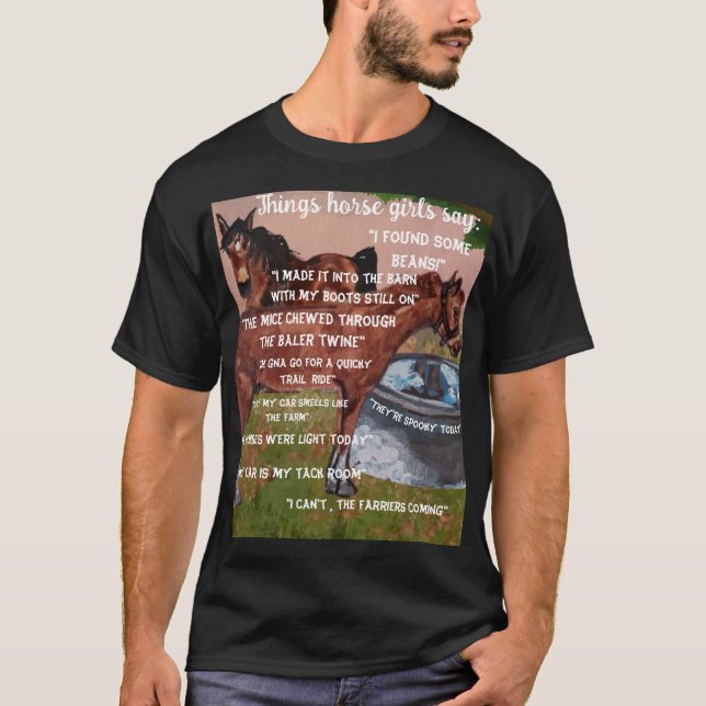Camiseta coisas que as garotas de cavalo dizem (Frente)