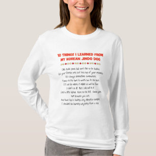 Camiseta Coisas que engraçadas eu aprendi de meu cão