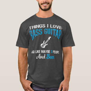 Camiseta Coisas que eu adoro violão de latão e amantes de c