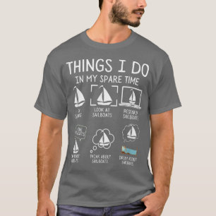 Camiseta Coisas Que Eu Faço Em Meu Barco De Tempo Livre Vel