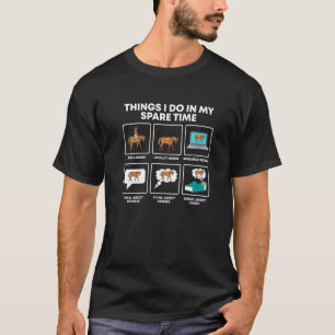 Camiseta Coisas Que Eu Faço Em Meu Cavalo Do Tempo Livre