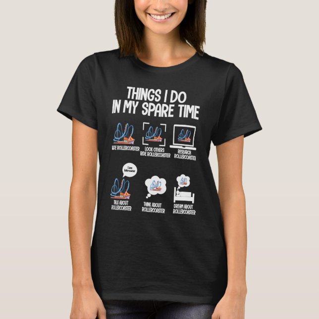Camiseta Coisas Que Eu Faço Em Meu Cilindro De Parque De Am (Frente)