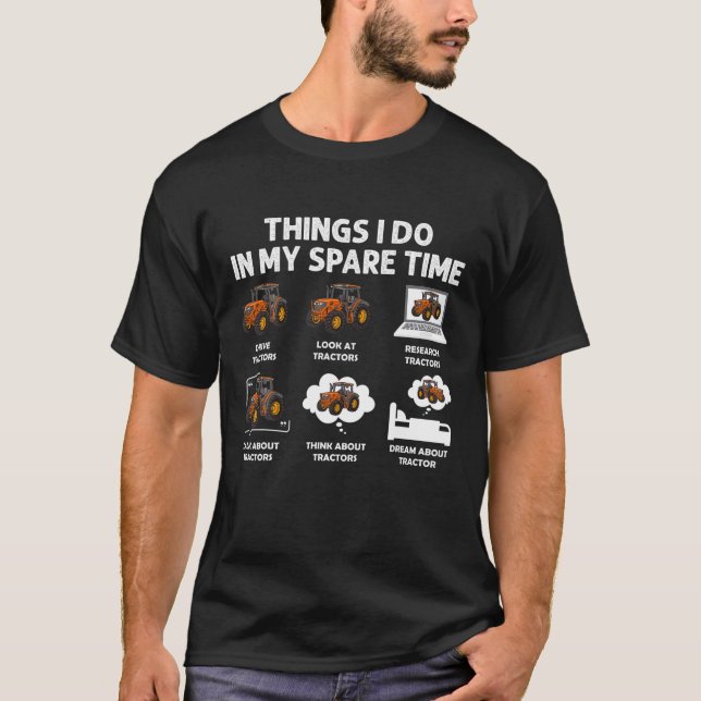 Camiseta Coisas Que Eu Faço Em Meu Tempo Livre Fazendo Agri (Frente)