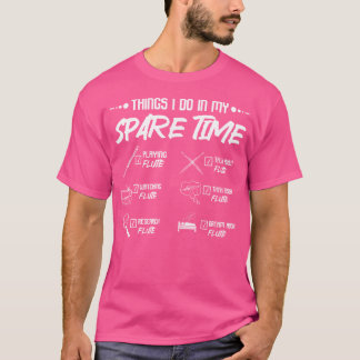 Camiseta Coisas Que Eu Faço Em Meu Tempo Livre Jogando Flut