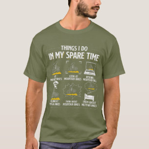 Camiseta Coisas Que Eu Faço Em Meu Tempo Livre Uma Bicicle