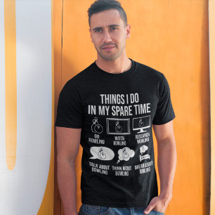 Camiseta Coisas Que Eu Faço Em Minha Boliche De Poupança En