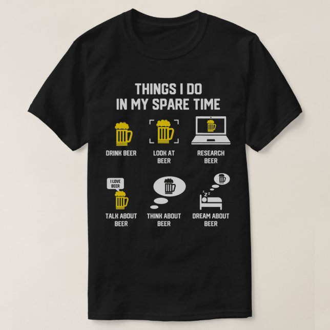 Camiseta Coisas Que Eu Faço No Meu Tempo De Sobreposição Be (Frente do Design)