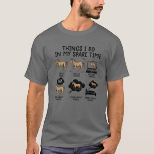 Camiseta Coisas Que Eu Faço No Meu Tempo Esparso Cavalo Co