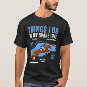 Camiseta Coisas Que Eu Faço No Meu Tempo Esparso Engraçados