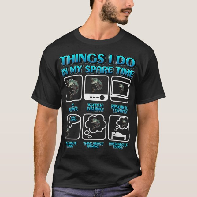 Camiseta Coisas Que Eu Faço No Meu Tempo Livre, Roupa De Pe (Frente)