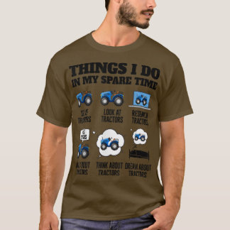 Camiseta Coisas Que Eu Faço No Meu Tempo Livre Trator Engra
