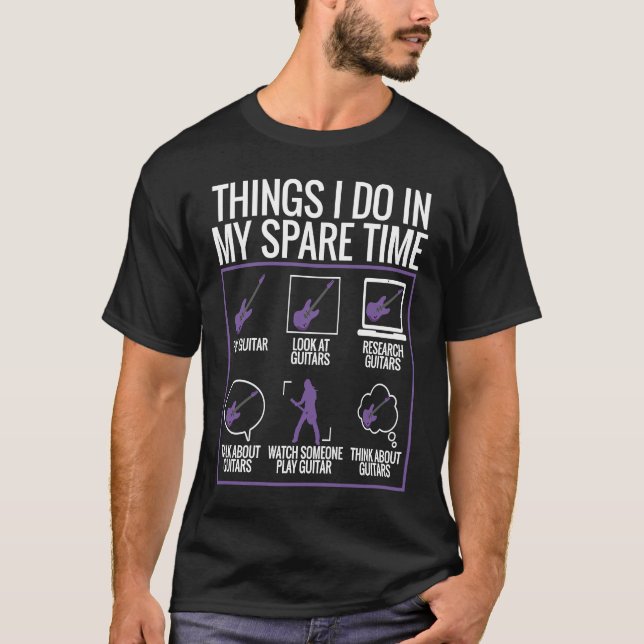Camiseta Coisas Que Eu Faço No Meu Turnê De Violão (Frente)