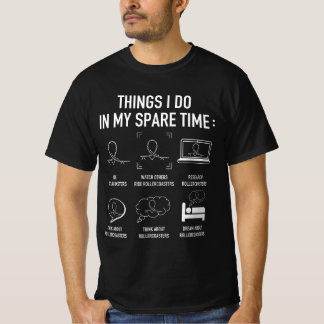 Camiseta Coisas Que Eu Faço No Tema Rollercoasters De Tempo