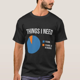 Camiseta Coisas que eu preciso Humor de pescador obcecado p