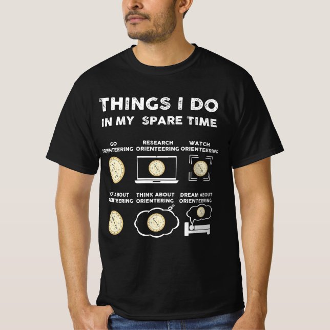 Camiseta coisas que faço na minha orientação de tempo livre (Frente)