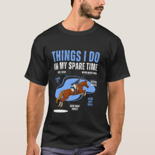 Camiseta Coisas que faço no meu tempo livre Amante de caval