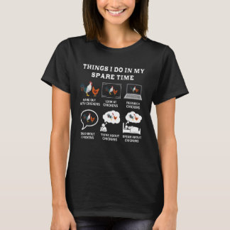 Camiseta Coisas que faço no meu tempo livre Amante de frang