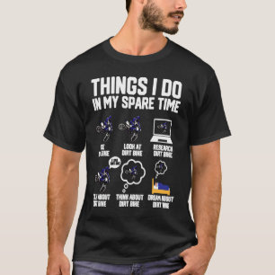 Camiseta Coisas que faço no meu tempo livre Ando de Bicicle