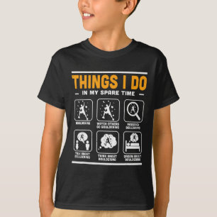 Camiseta Coisas que faço no meu tempo livre Bouldering Esca
