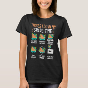 Camiseta Coisas que faço no meu tempo livre Capivara engraç
