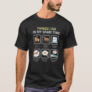 Camiseta Coisas que faço no meu tempo livre Cavalos Equestr